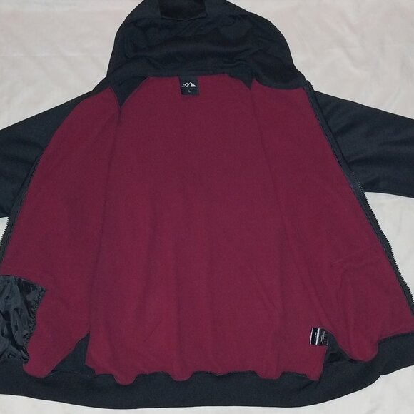 Laiwang Men's Black & Red Camo Full Zip Hooded Fleece Jacket – Size L (Pre-Owned - Picture 5 of 5